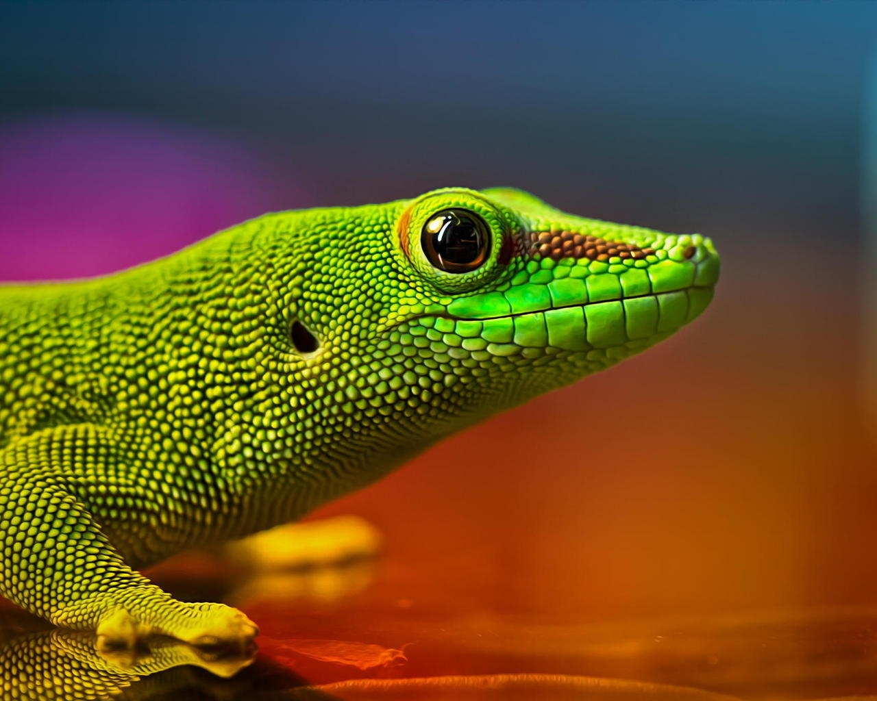 Green Lizard for 1280 x 1024 resolution