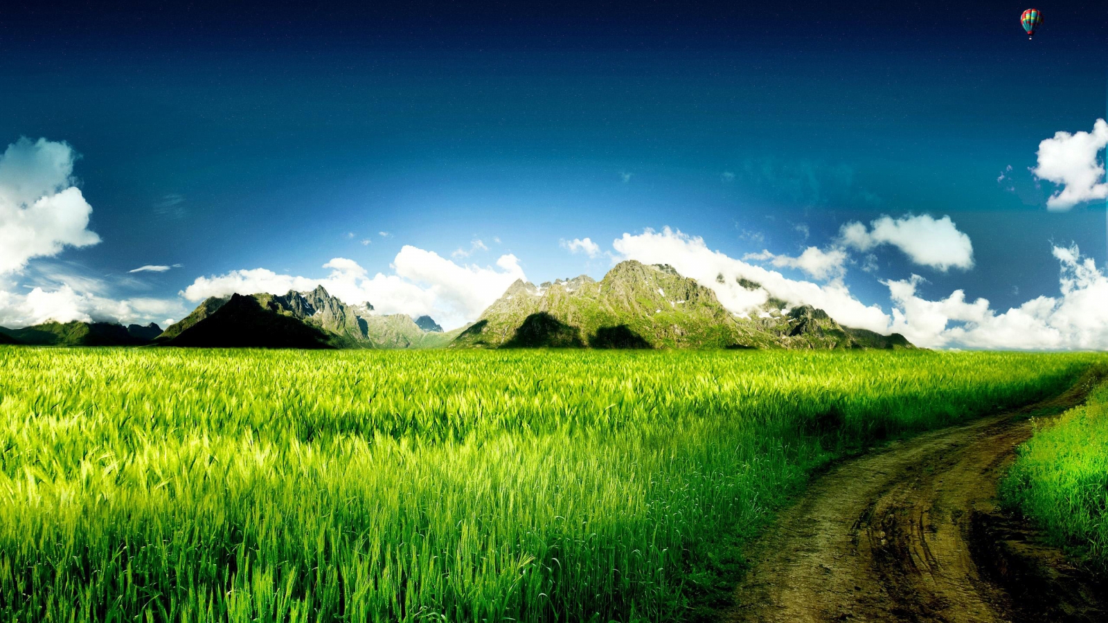 Green Mountain Landscape for 1600 x 900 HDTV resolution