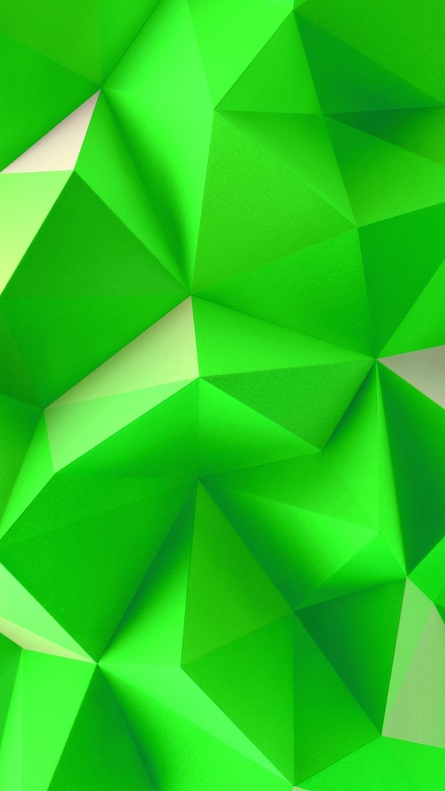 Green Triangles for 640 x 1136 iPhone 5 resolution