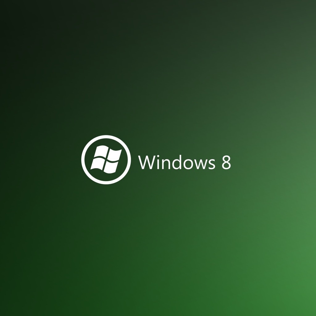 Green Windows 8 for 1024 x 1024 iPad resolution