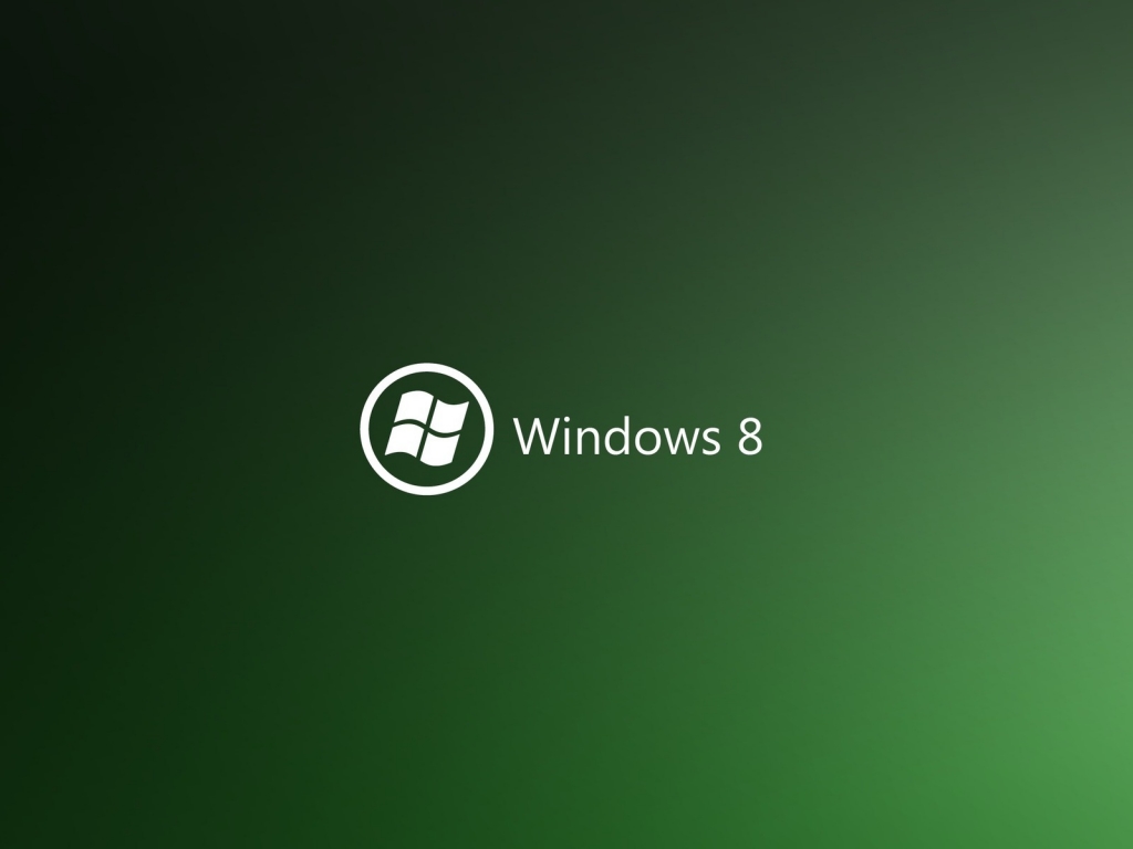Green Windows 8 for 1024 x 768 resolution