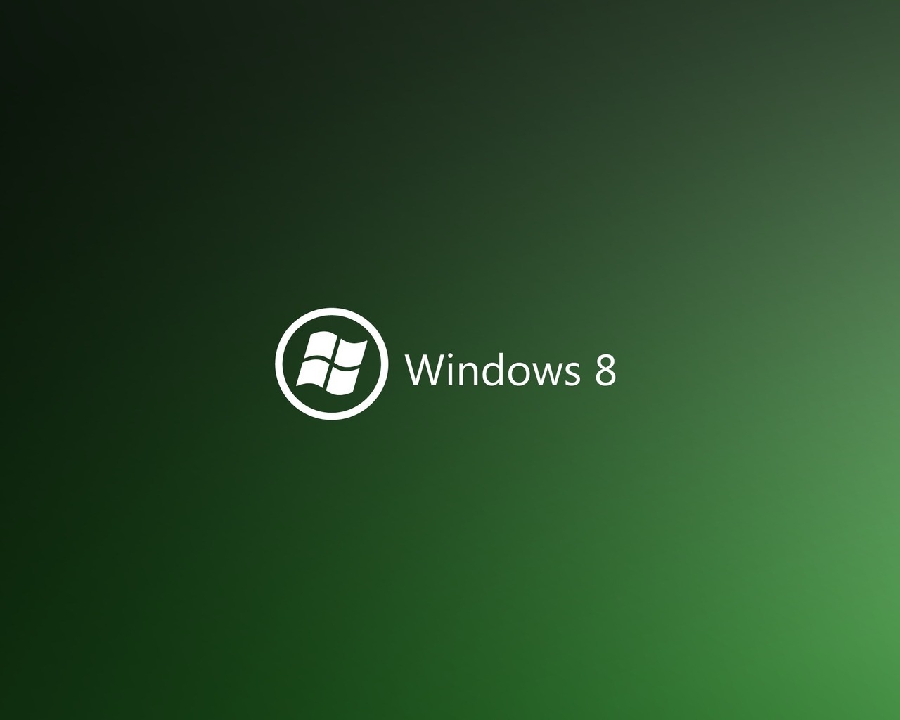 Green Windows 8 for 1280 x 1024 resolution