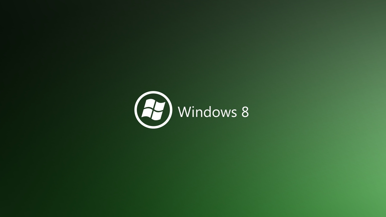 Green Windows 8 for 1280 x 720 HDTV 720p resolution