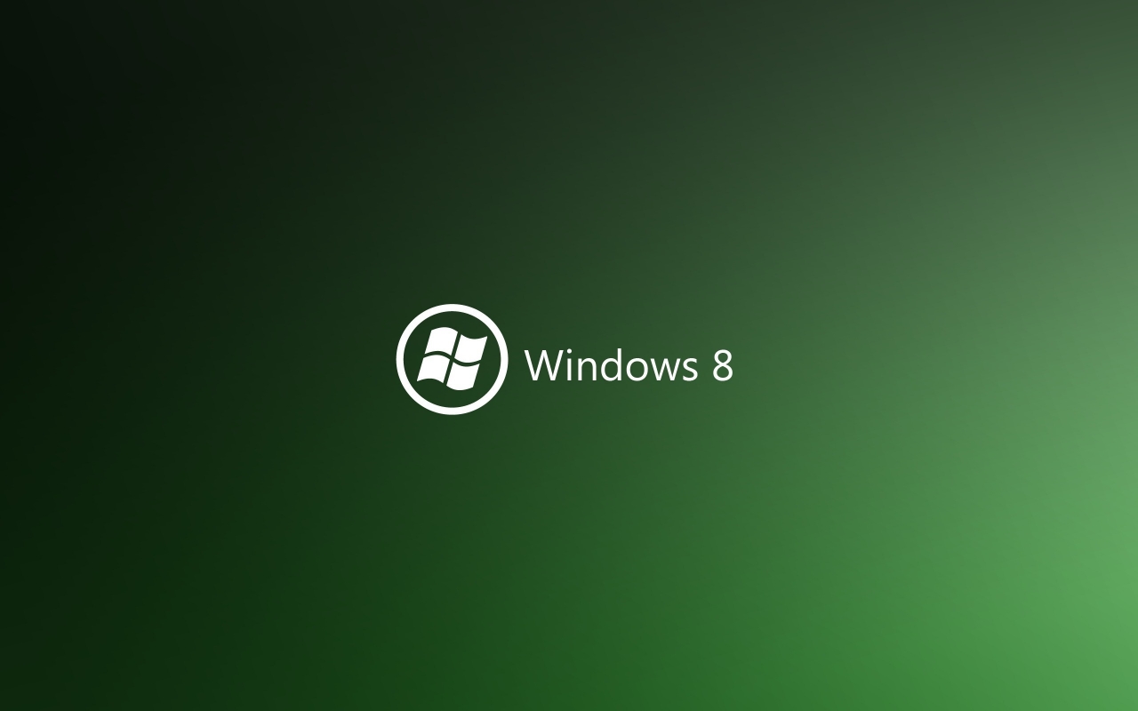 Green Windows 8 for 1280 x 800 widescreen resolution