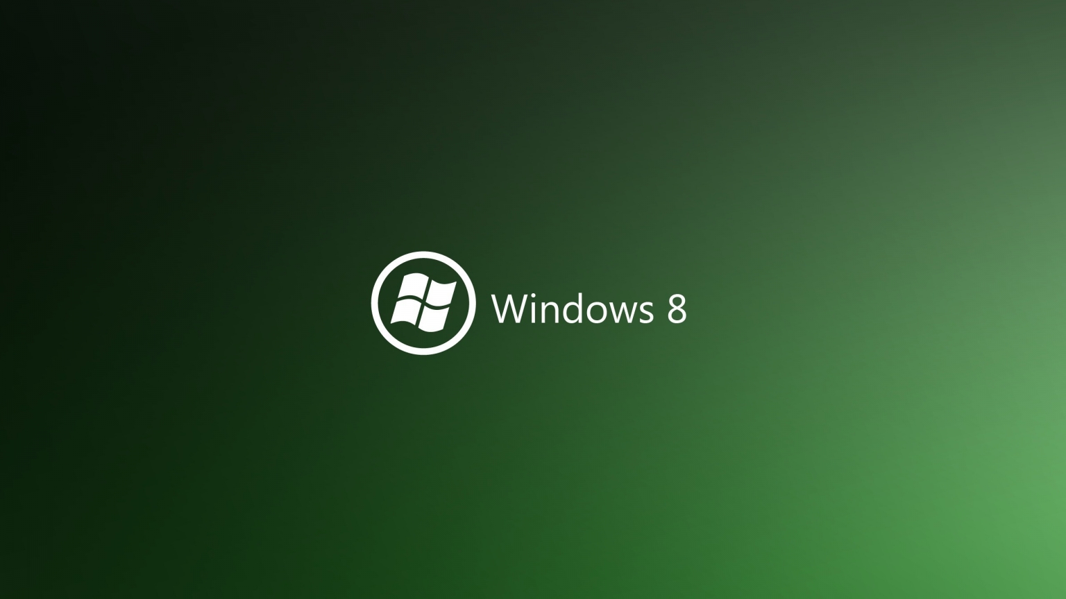 Green Windows 8 for 1536 x 864 HDTV resolution