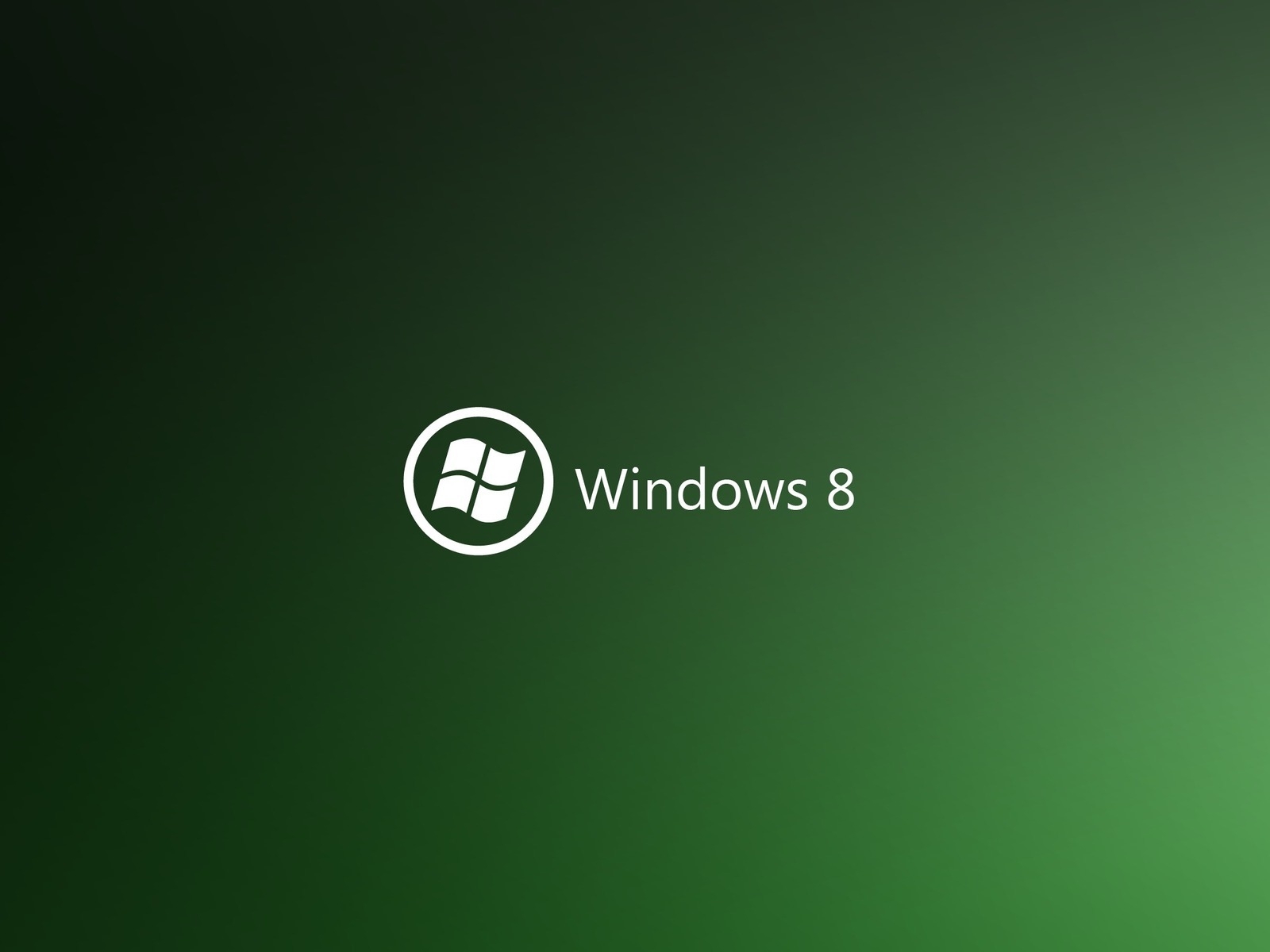 Green Windows 8 for 1600 x 1200 resolution