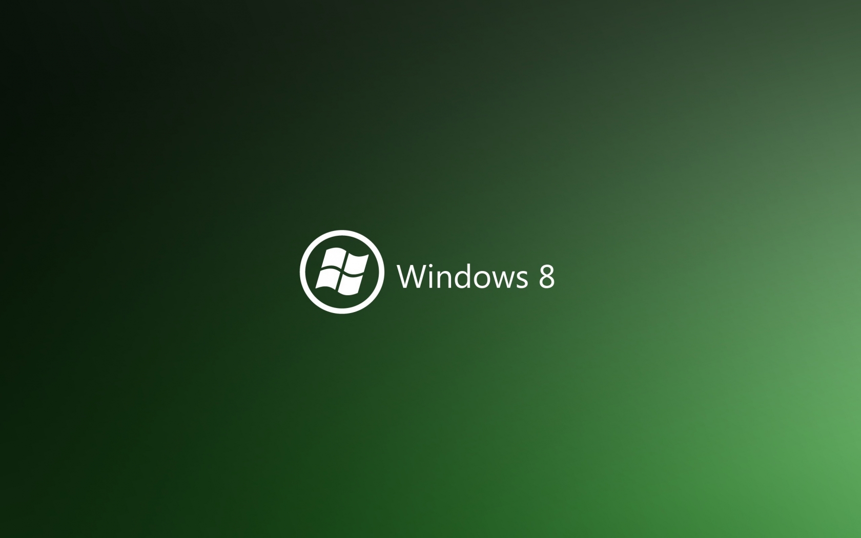 Green Windows 8 for 1680 x 1050 widescreen resolution