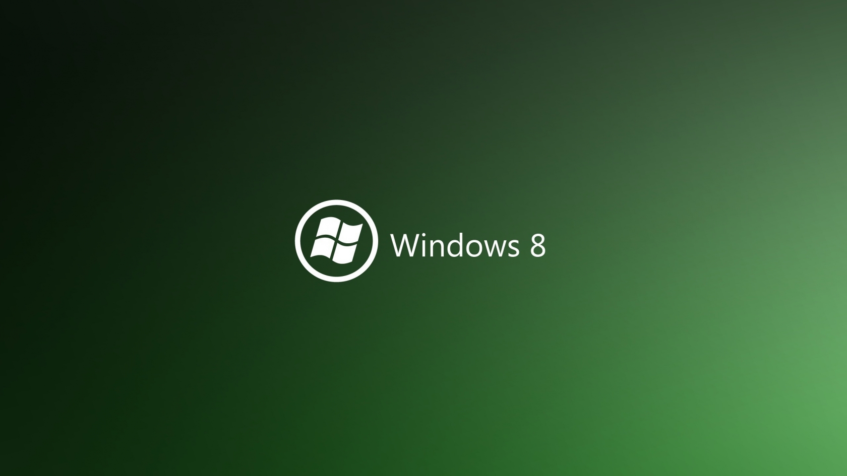 Green Windows 8 for 1680 x 945 HDTV resolution