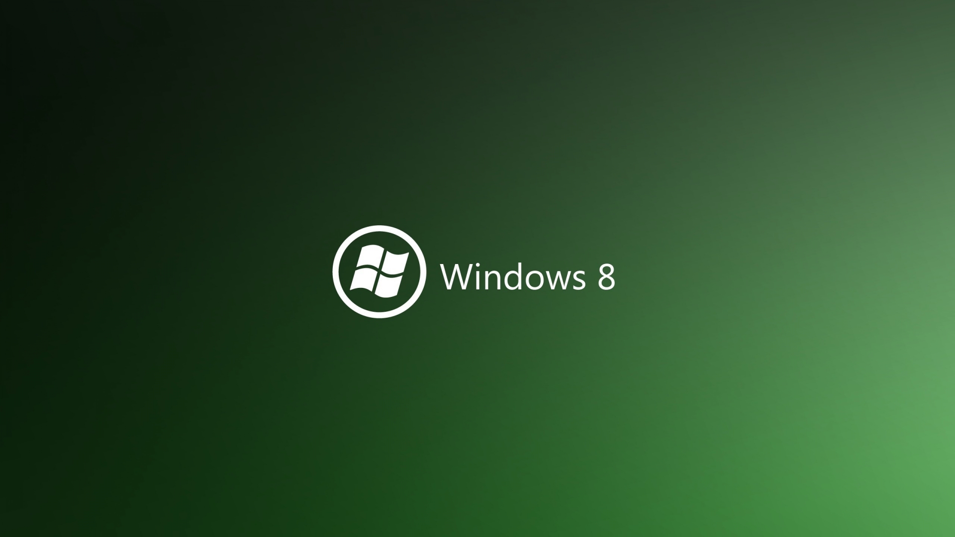 Green Windows 8 for 1920 x 1080 HDTV 1080p resolution