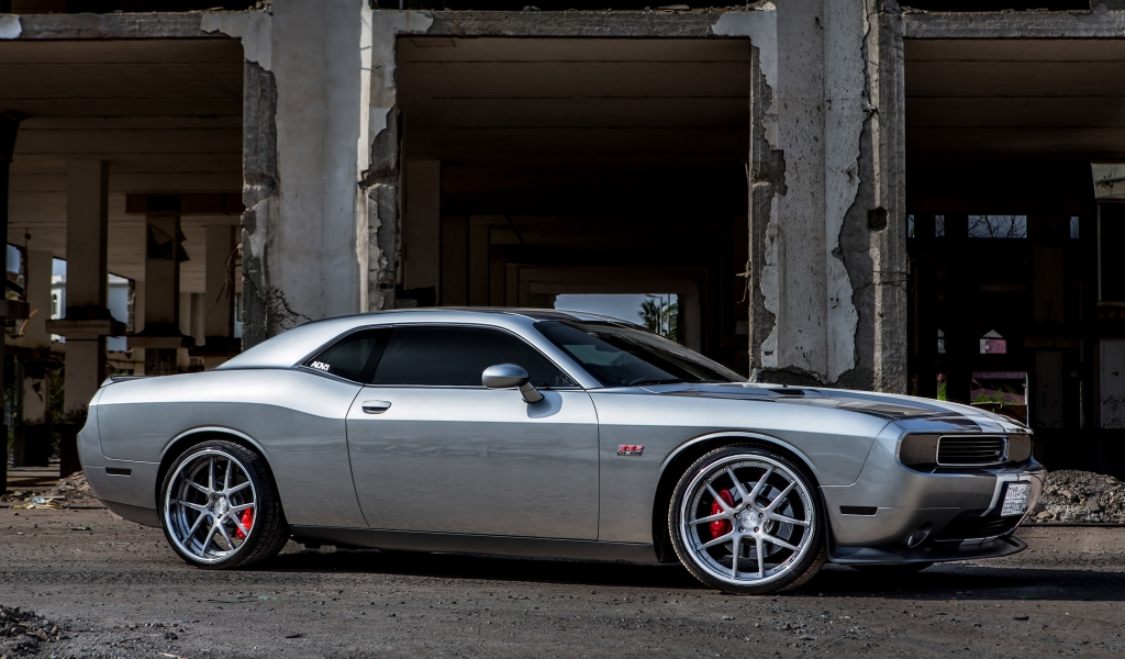 Grey ADV Dodge Challenger for 1024 x 600 widescreen resolution