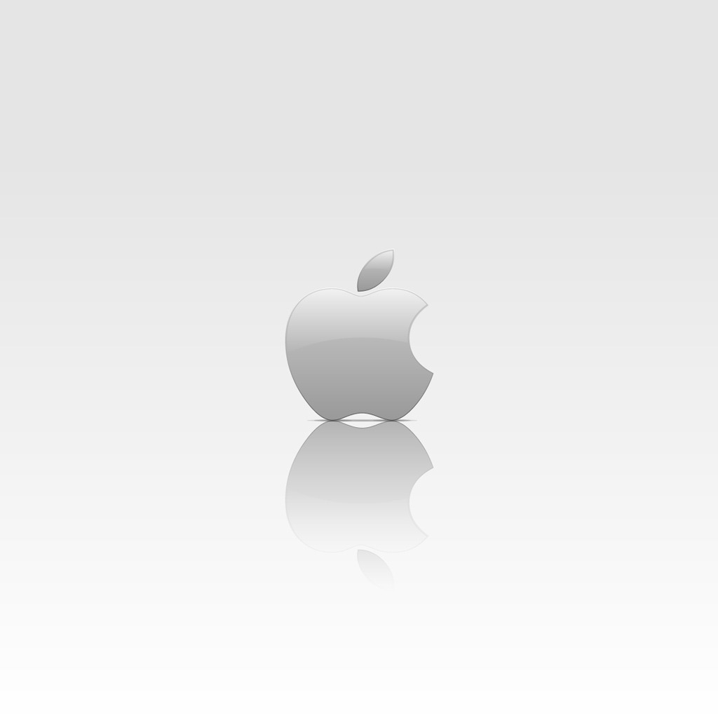 Grey Apple for 1024 x 1024 iPad resolution