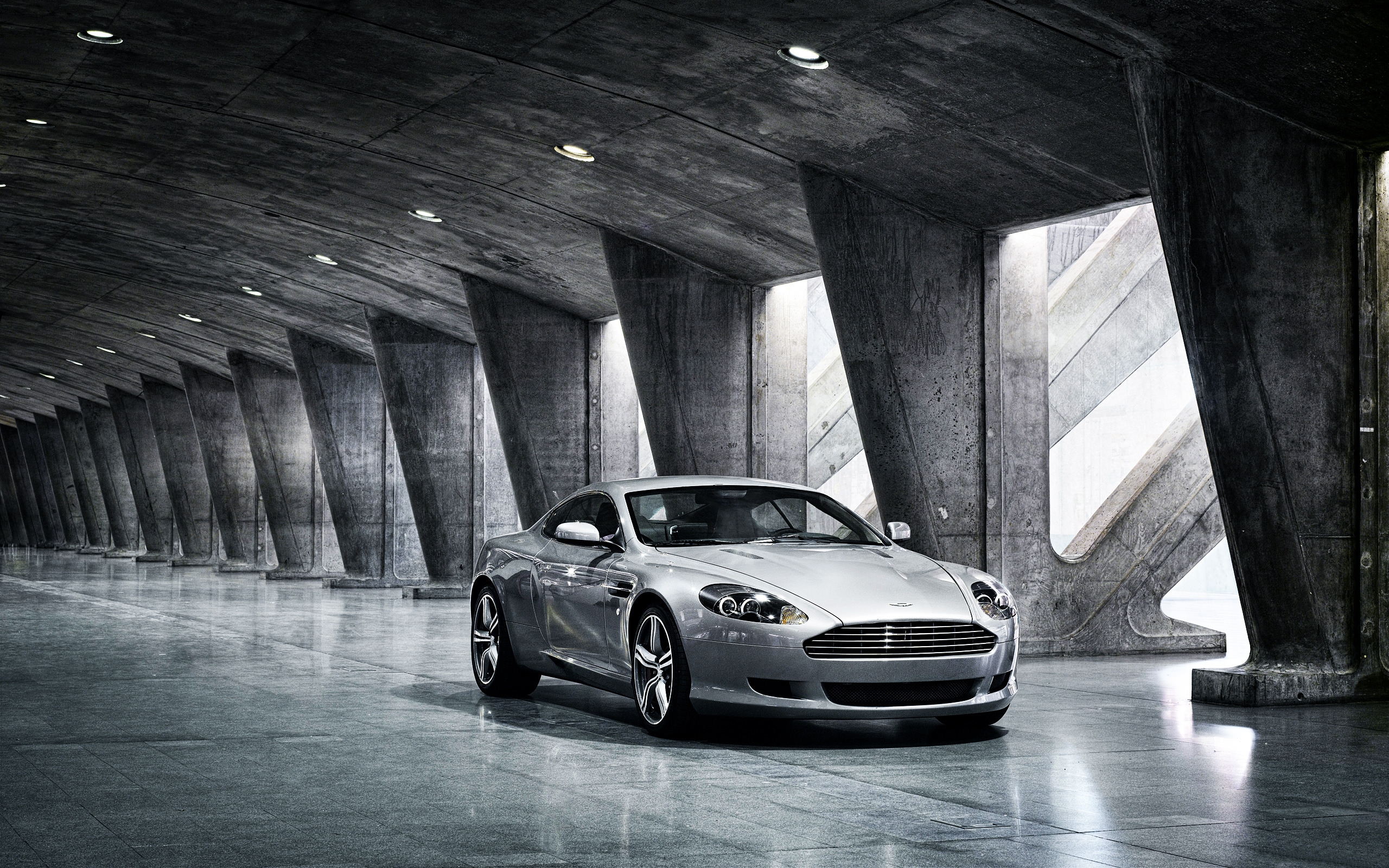 Grey Aston Martin DB9 for 2560 x 1600 widescreen resolution