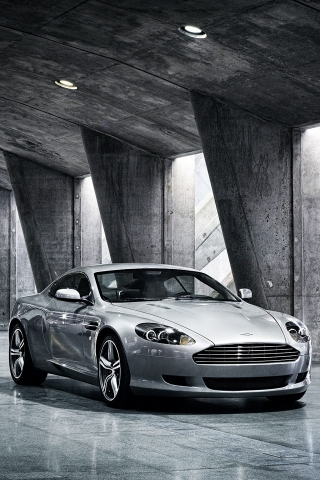 Grey Aston Martin DB9 for 320 x 480 iPhone resolution
