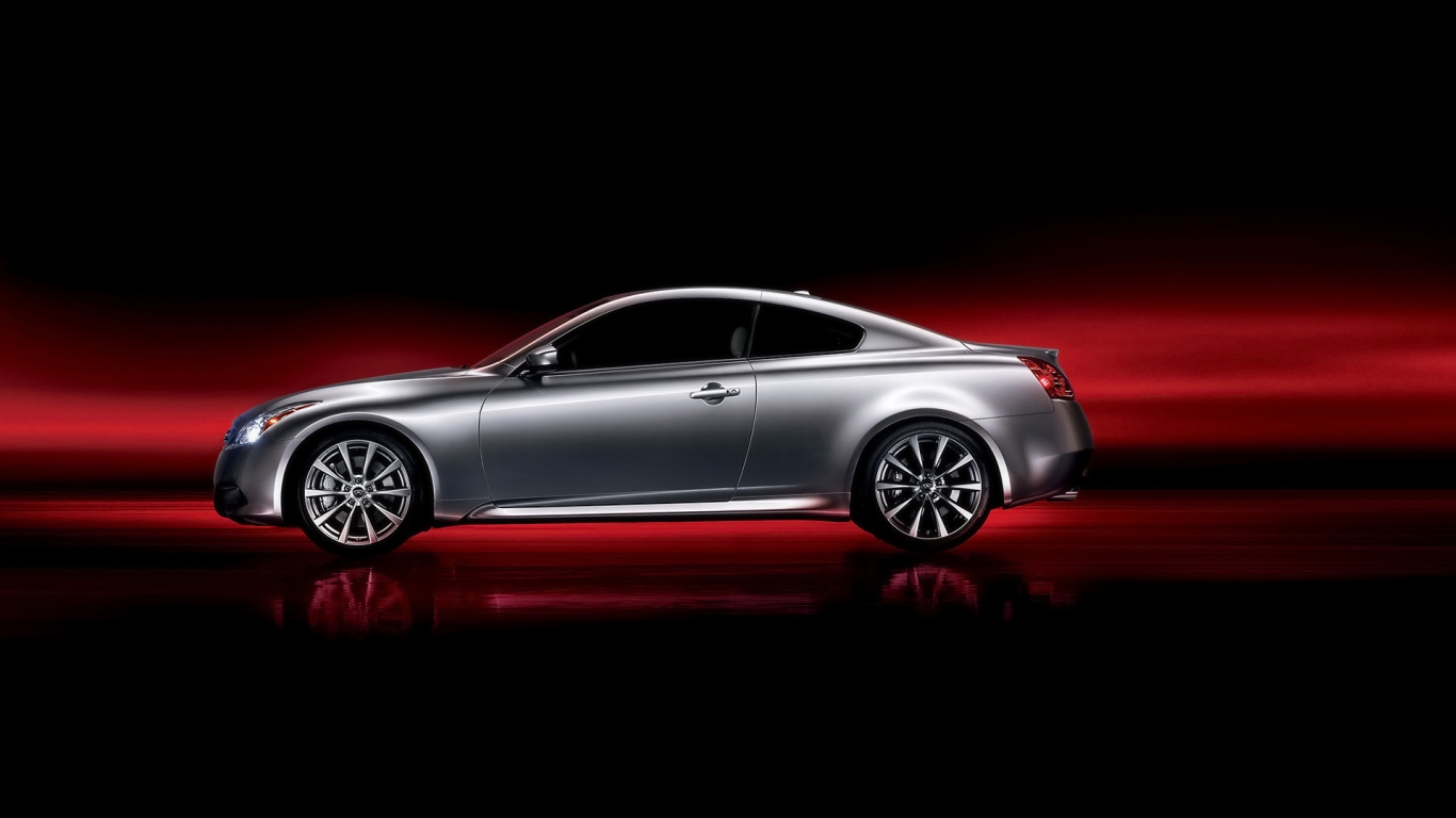 Grey Infiniti G37 Coupe for 1366 x 768 HDTV resolution