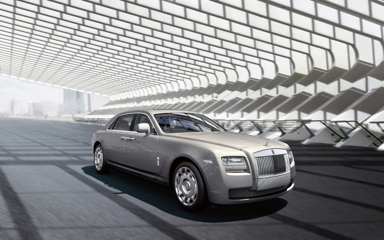 Grey Rolls Royce Ghost for 1280 x 800 widescreen resolution