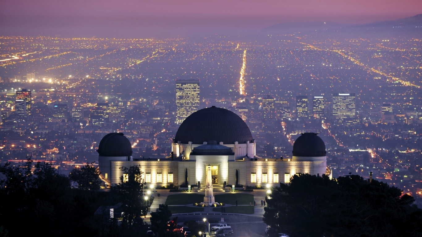 Griffith Observatory Los Angeles for 1366 x 768 HDTV resolution