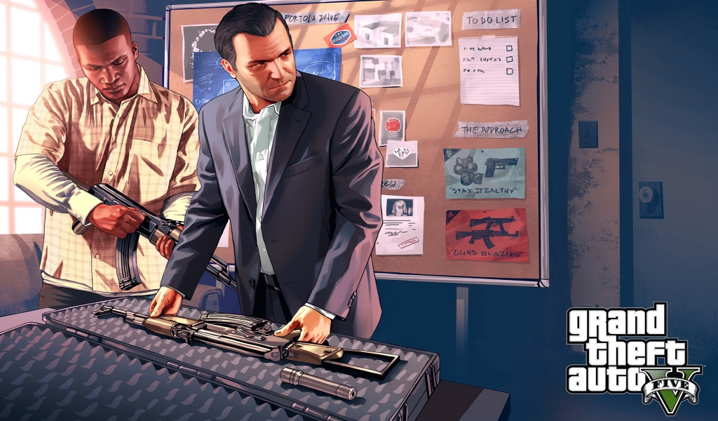 GTA 5 Game for 1024 x 600 widescreen resolution