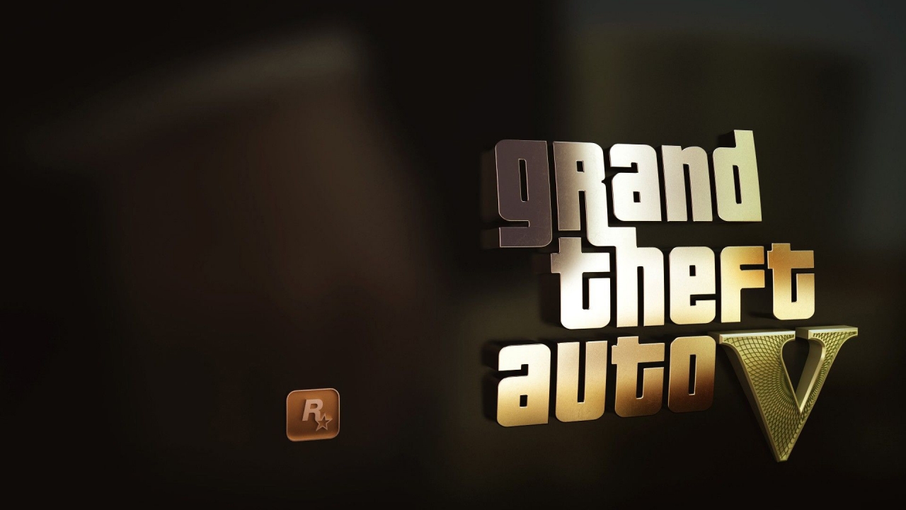 GTA 5 Gold Logo for 1280 x 720 HDTV 720p resolution