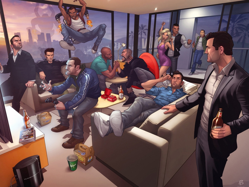 GTA Characters for 1024 x 768 resolution