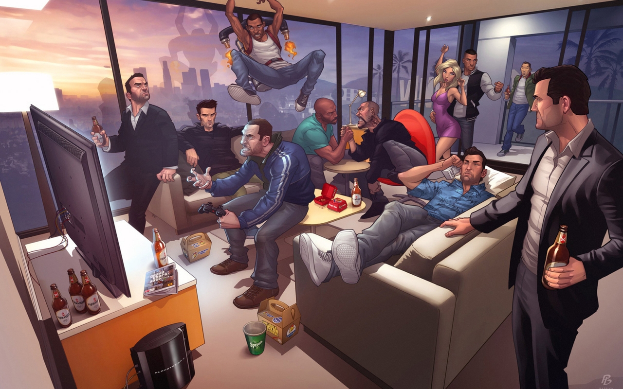 GTA Characters for 1280 x 800 widescreen resolution
