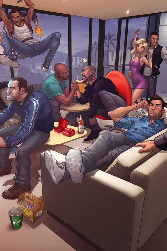 GTA Characters for 640 x 960 iPhone 4 resolution