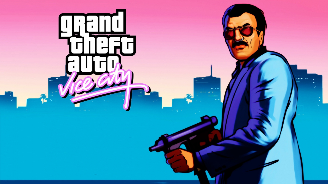 GTA Vice City Game for 1366 x 768 HDTV resolution