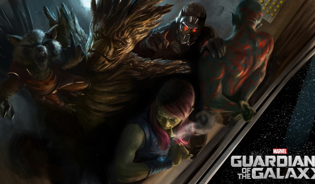 Guardians of the Galaxy Poster for 1024 x 600 widescreen resolution