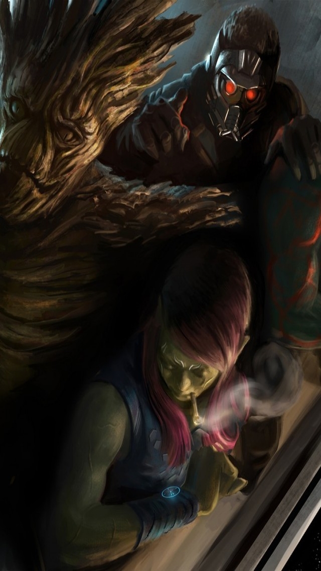 Guardians of the Galaxy Poster for 640 x 1136 iPhone 5 resolution