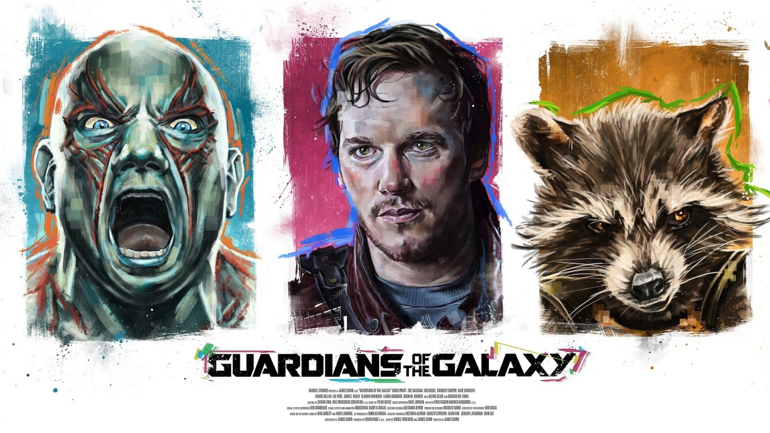 Guardians of the Galaxy Poster Artwork for 1536 x 864 HDTV resolution