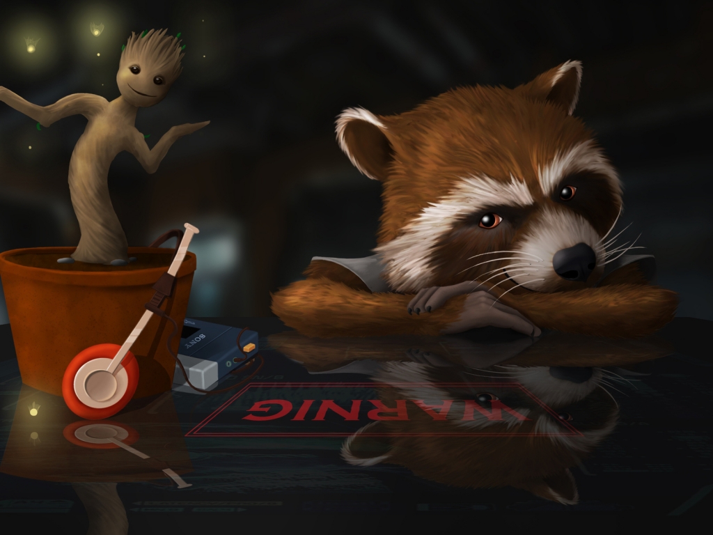 Guardians of the Galaxy Raccoon  for 1024 x 768 resolution