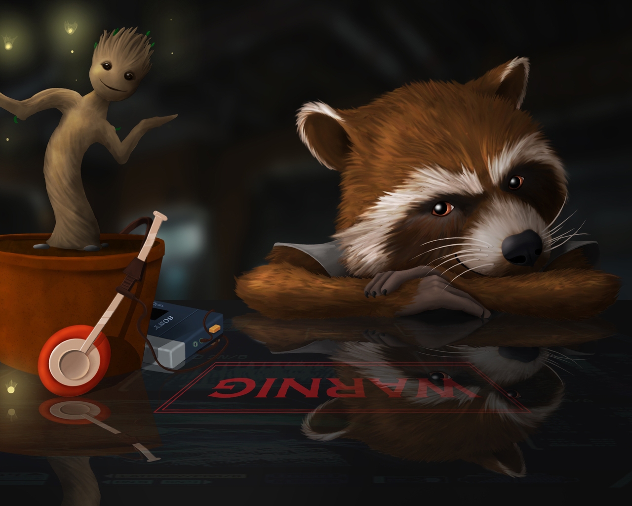 Guardians of the Galaxy Raccoon  for 1280 x 1024 resolution
