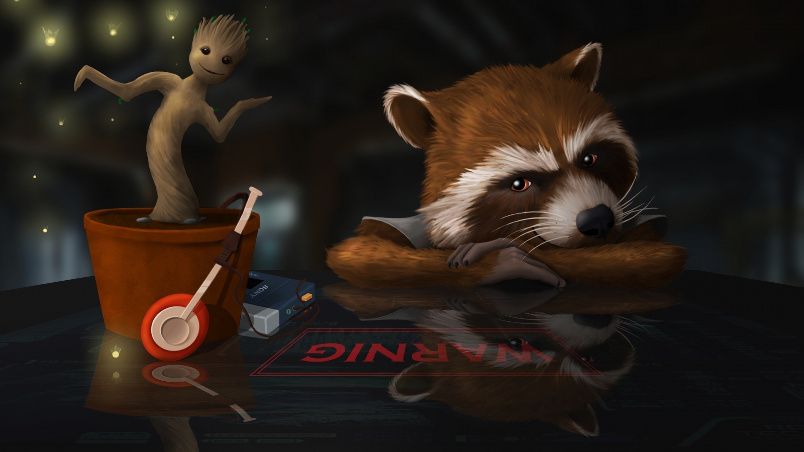 Guardians of the Galaxy Raccoon  for 1600 x 900 HDTV resolution