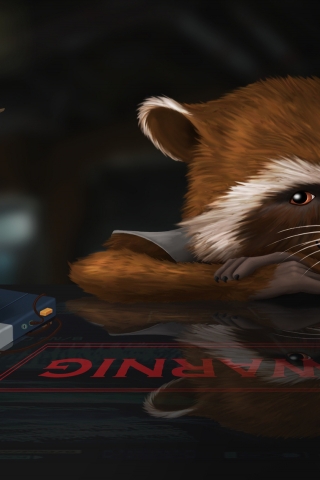 Guardians of the Galaxy Raccoon  for 320 x 480 iPhone resolution