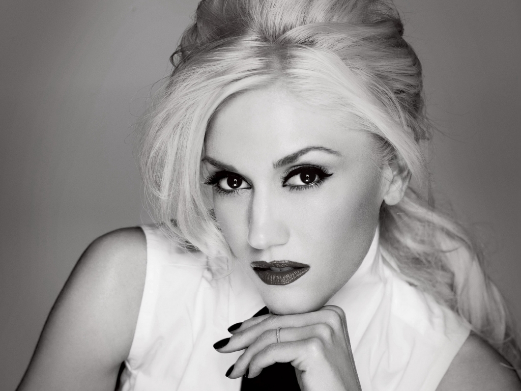 Gwen Stefani Black and White for 1024 x 768 resolution