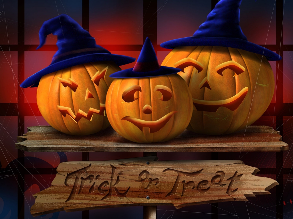 Halloween Happy Pumpkins for 1024 x 768 resolution