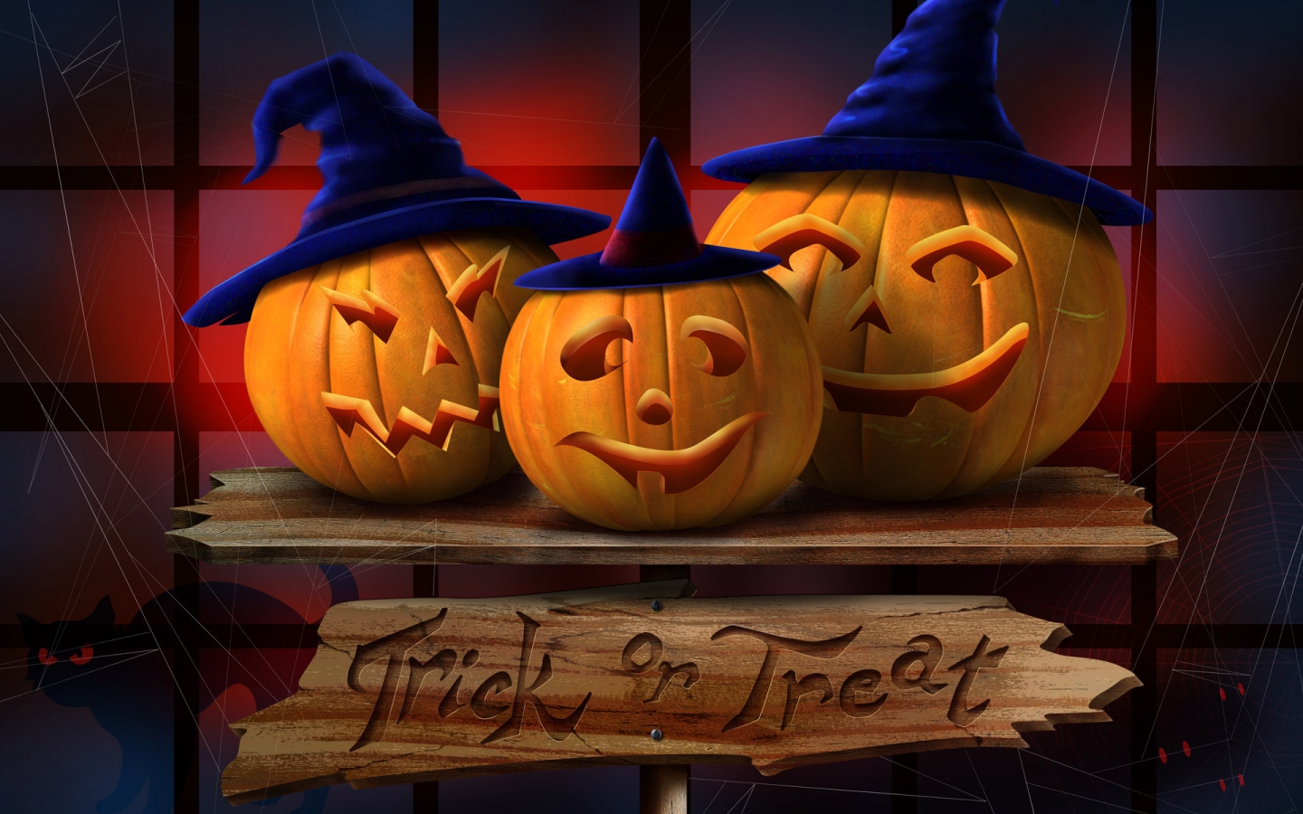 Halloween Happy Pumpkins for 1440 x 900 widescreen resolution