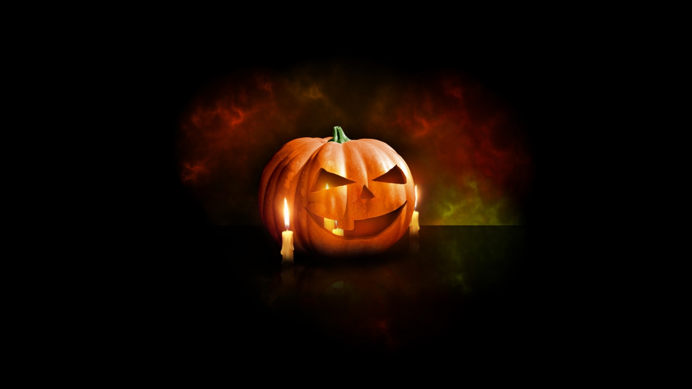 Halloween Pumpkin for 1366 x 768 HDTV resolution