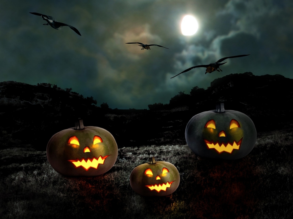 Halloween Pumpkin Smile for 1024 x 768 resolution