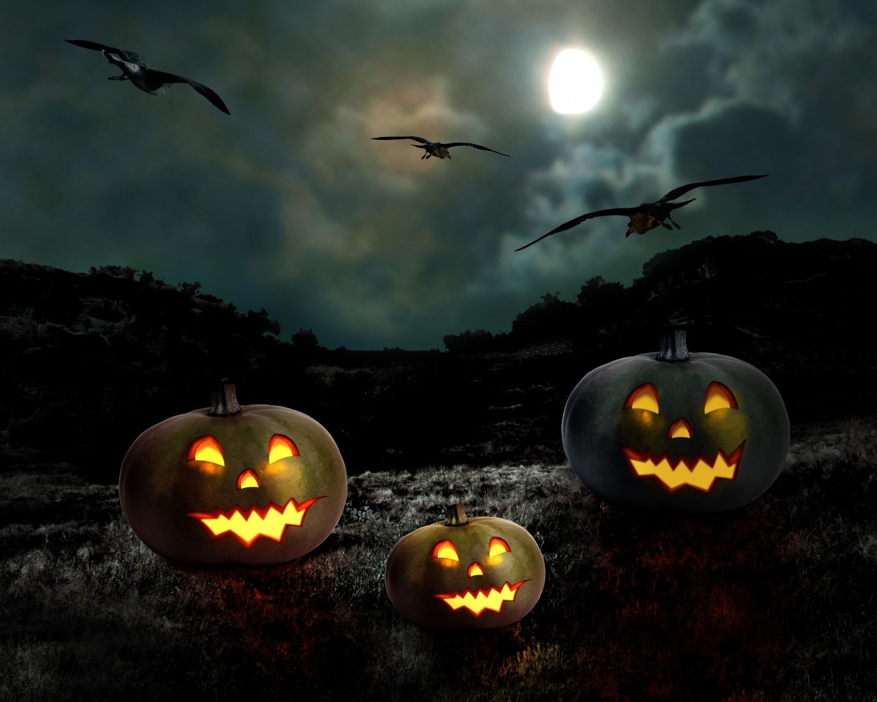 Halloween Pumpkin Smile for 1280 x 1024 resolution