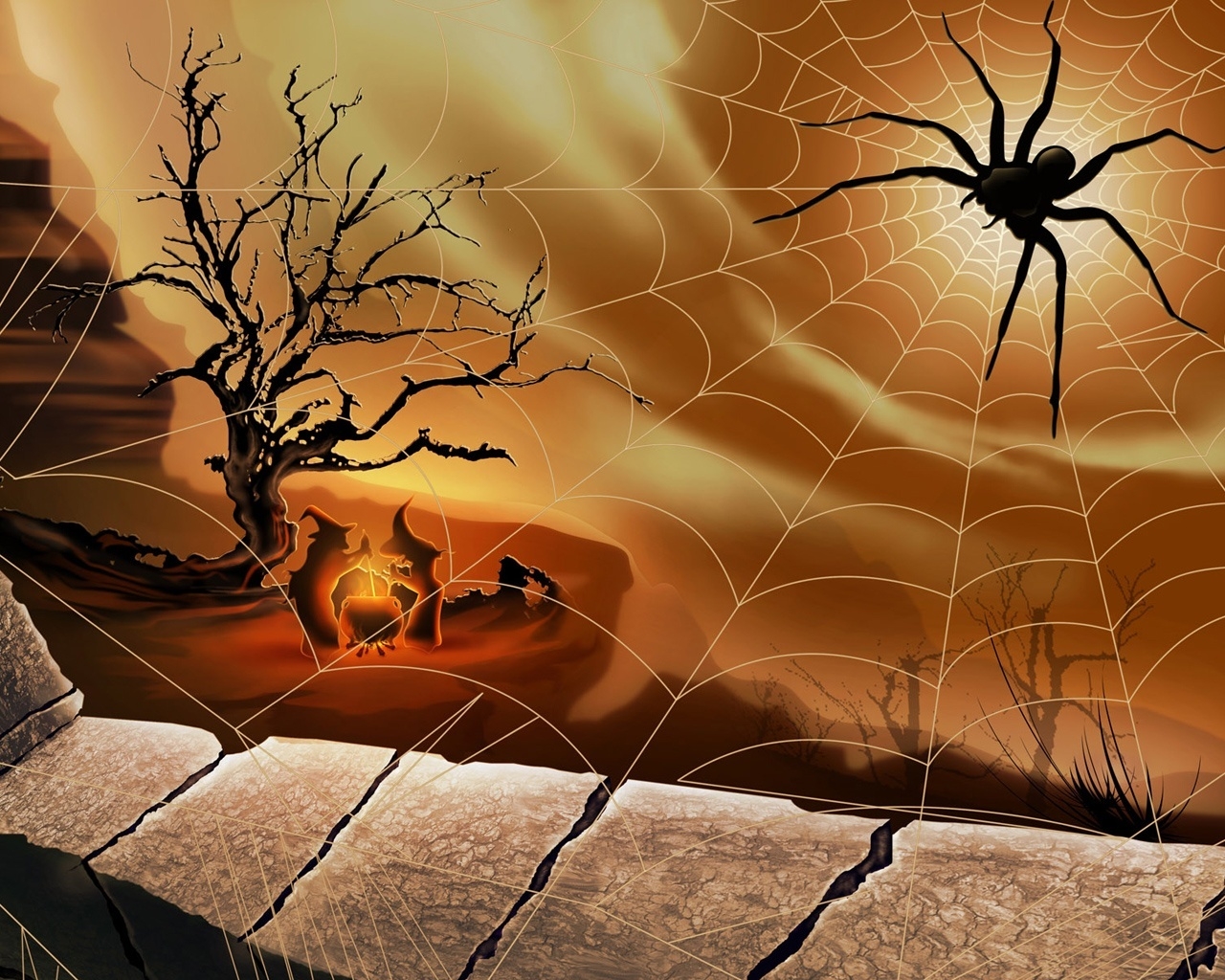 Halloween Spider for 1280 x 1024 resolution