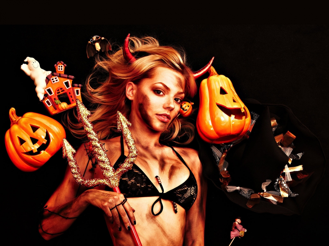 Halloween Young Witch for 1152 x 864 resolution