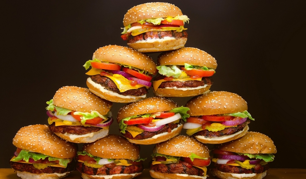 Hamburgers  for 1024 x 600 widescreen resolution