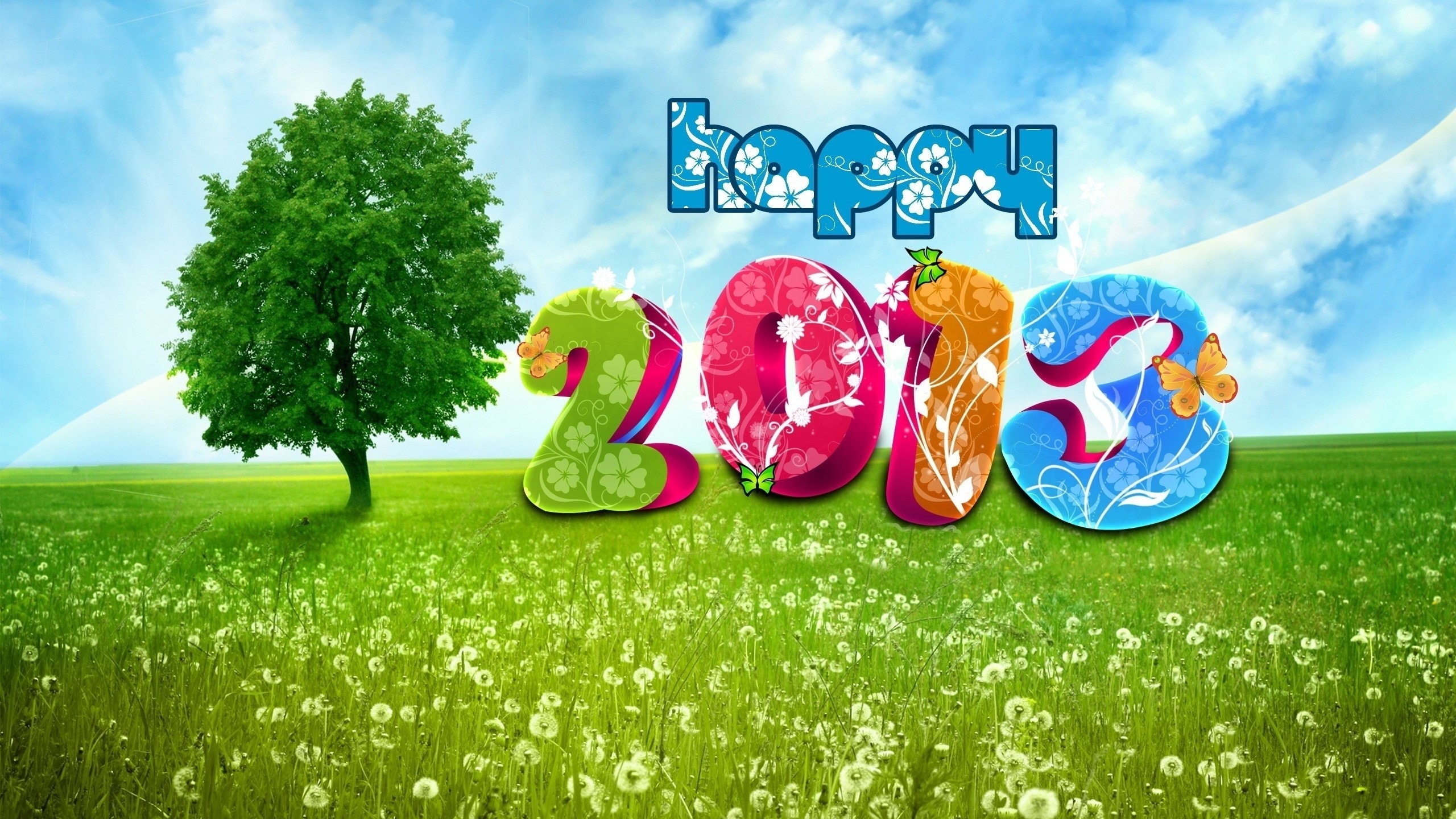 Happy 2013 Spring for 2560x1440 HDTV resolution
