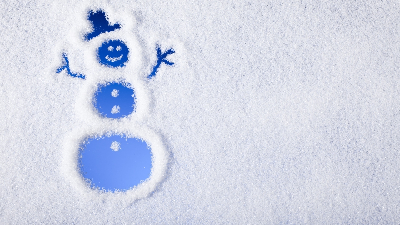 Happy and Cute Snowman for 1280 x 720 HDTV 720p resolution
