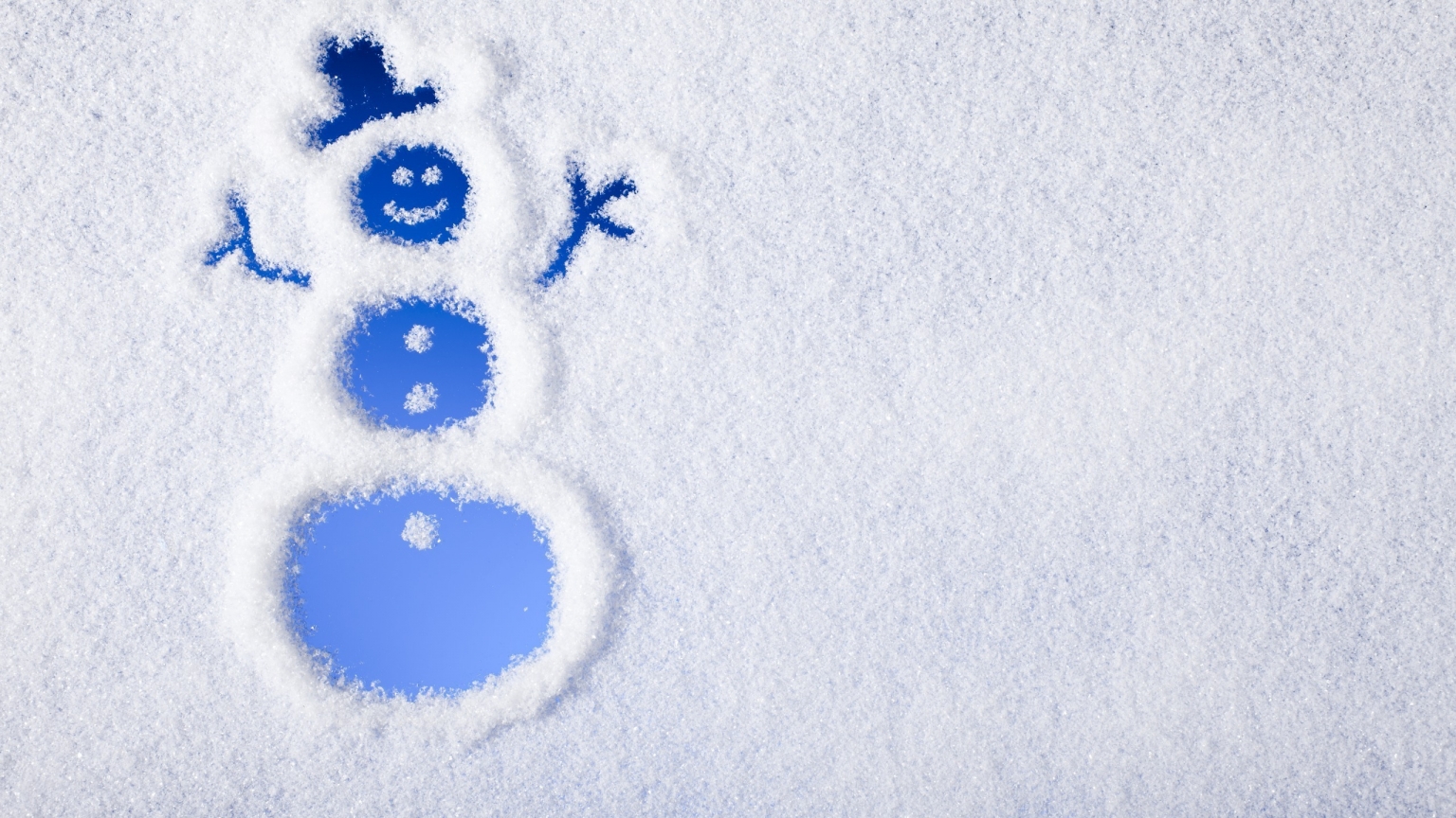 Happy and Cute Snowman for 1536 x 864 HDTV resolution
