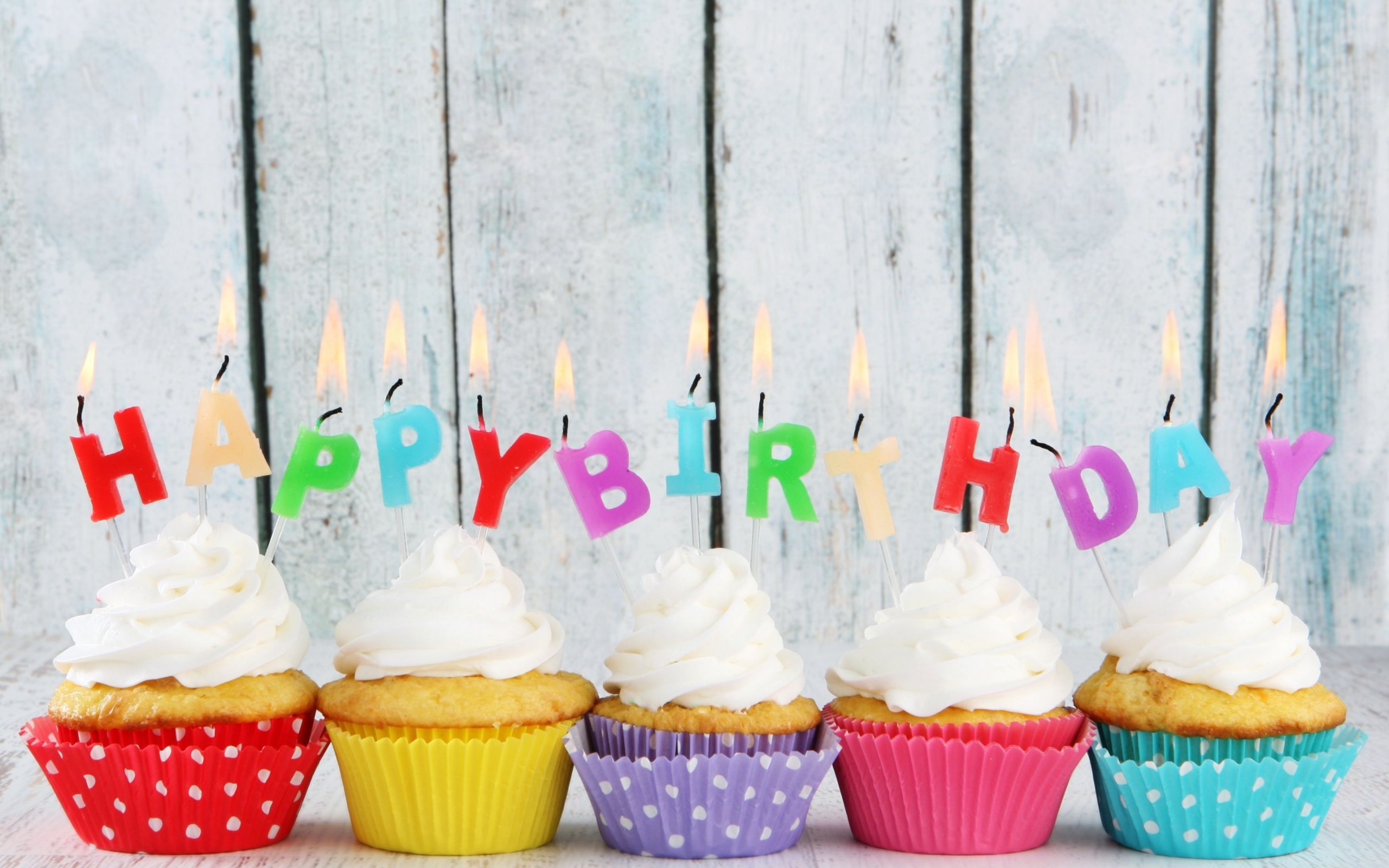 Happy Birthday Cupcakes for 2560 x 1600 widescreen resolution