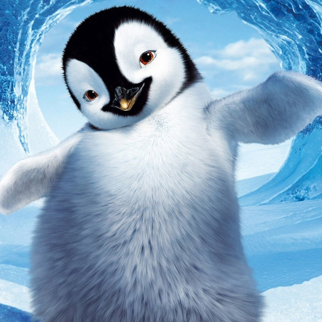 Happy Feet Penguin for 1024 x 1024 iPad resolution