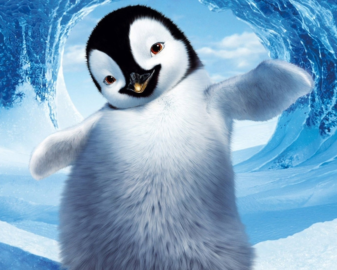 Happy Feet Penguin for 1280 x 1024 resolution