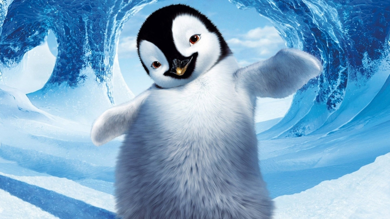 Happy Feet Penguin for 1280 x 720 HDTV 720p resolution