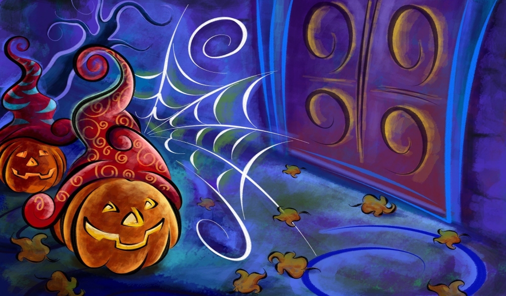 Happy Halloween Pumpkin for 1024 x 600 widescreen resolution